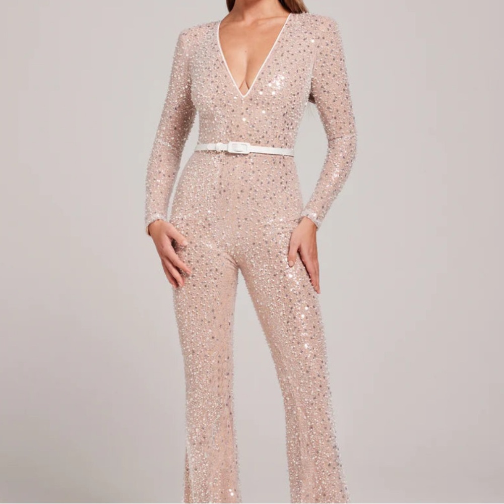 Nadine Merabi Sequin Jumpsuit